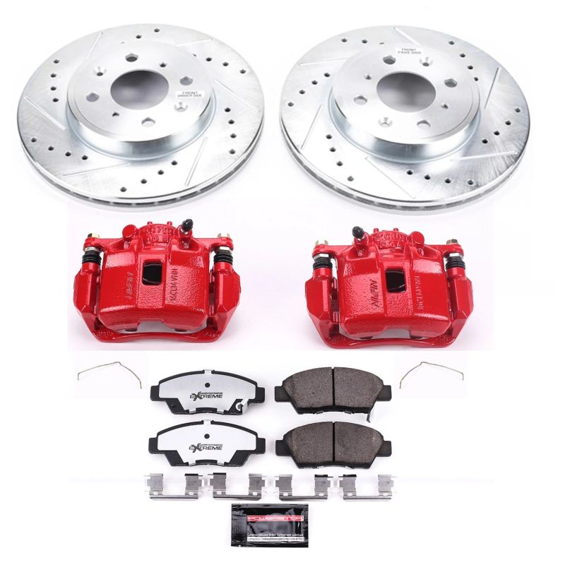 PSB Z26 Street Kit w/Cals - Power Stop 15-19 Honda Fit Front Z26 Street Warrior Brake Kit w/Calipers