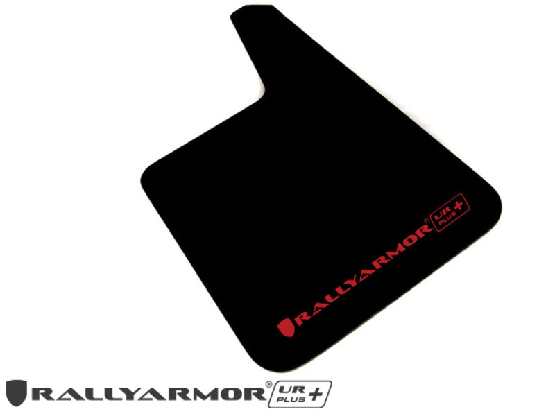 RAL UR Blk Flap/Rd Logo - Rally Armor Universal Fit (No Hardware) UR Plus Black UR Mud Flap w/ Red Logo
