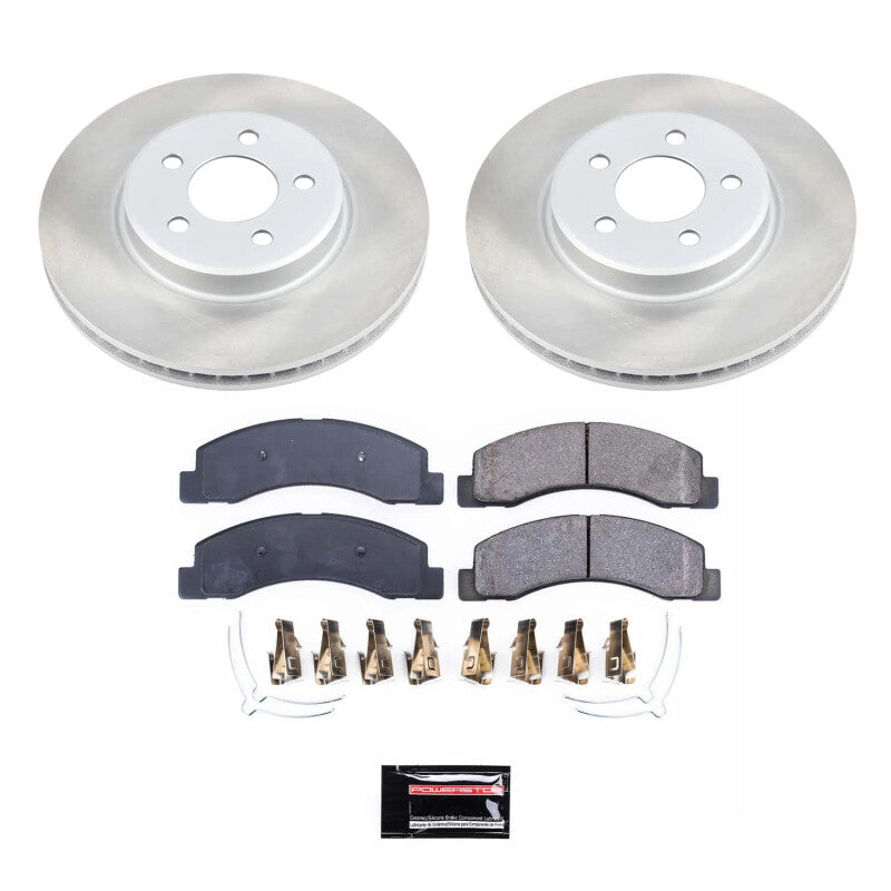 PSB Semi-Coated Rotor Kits - Power Stop 99-04 Ford F-350 Super Duty Front Semi-Coated Rotor Kit