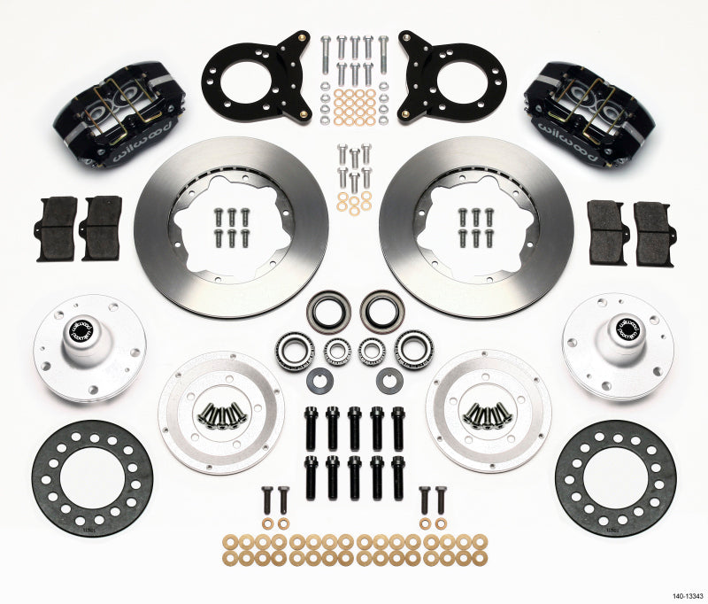 WIL Dynapro Brake Kit - Wilwood Dynapro Dust-Boot Front Kit 11.00in 1965-1969 Mustang Disc & Drum Spindle