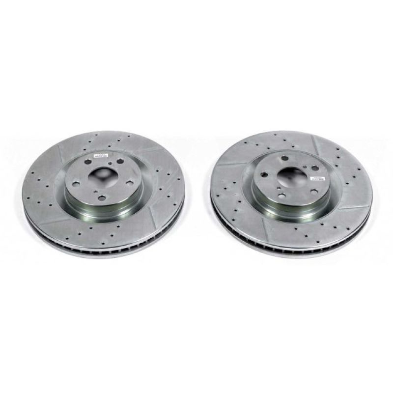PSB Evolution Drill/Slot Rotor - Power Stop 16-17 Lexus GS200t Front Evolution Drilled & Slotted Rotors - Pair