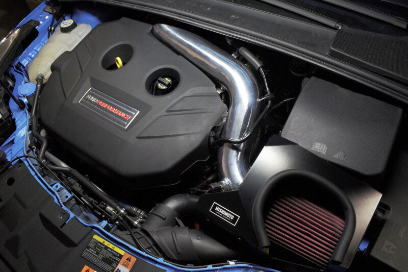 MM Air Intakes - Mishimoto 2016 Ford Focus RS 2.3L Performance Air Intake Kit - Wrinkle Nitrous Blue