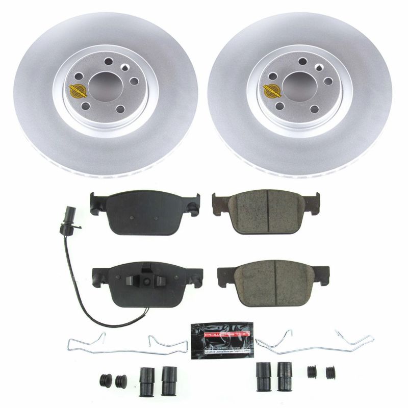 PSB Z23 Evolution Coated Kit - Power Stop 17-19 Audi A4 Front Z23 Evolution Sport Coated Brake Kit