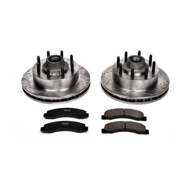 PSB Evolution Drill/Slot Rotor - Power Stop 99-02 Ford F-350 Super Duty Front Z23 Evolution Brake Kit