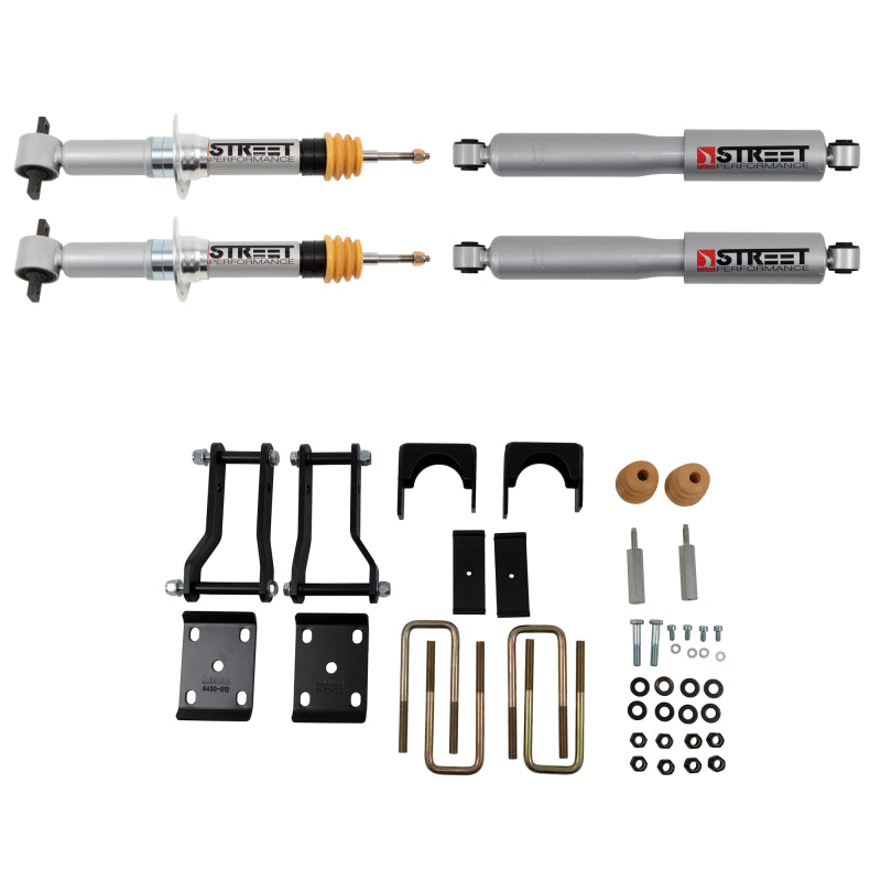 BT Lower Kit w SP Shocks - Belltech LOWERING Kit 2019+ Ford Ranger 4WD 2in Front/4in Rear