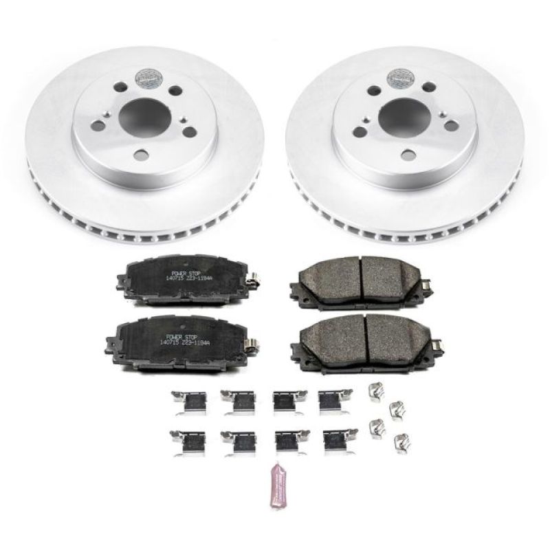 PSB Z17 Evolution Coated Kit - Power Stop 16-18 Toyota Prius Front Z17 Evolution Geomet Coated Brake Kit