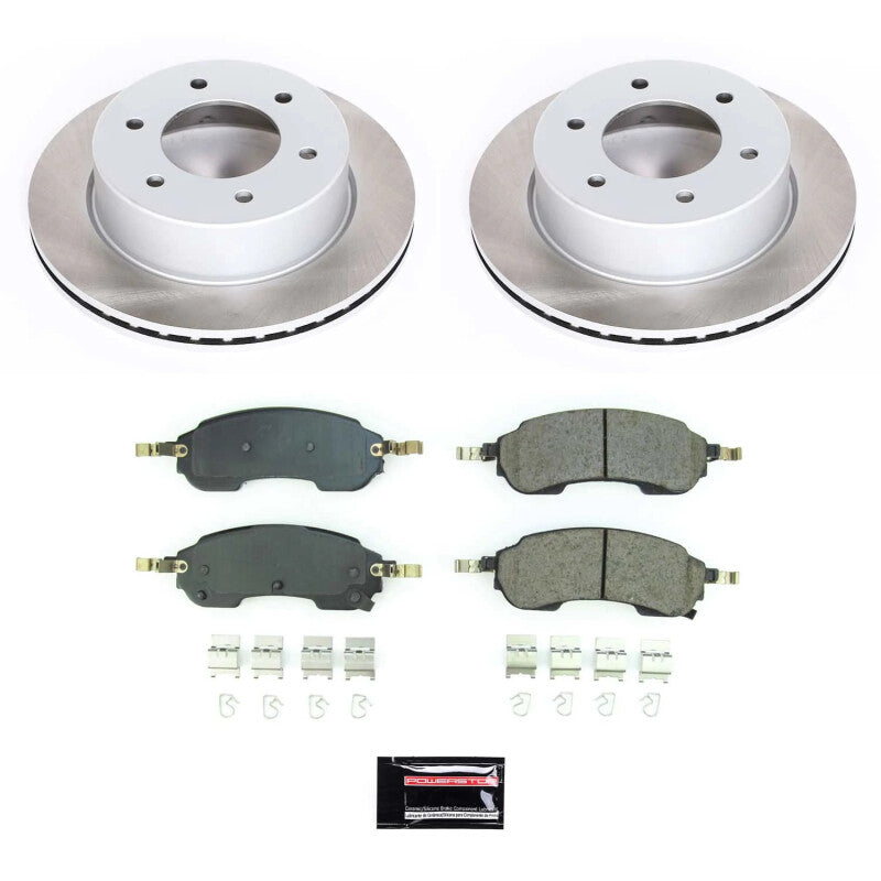 PSB Semi-Coated Rotor Kits - Power Stop 21-23 Ford Bronco Rear Semi-Coated Rotor Kit