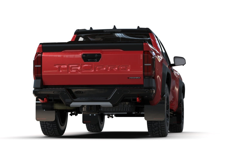 RAL UR Blk Flap/Met. Blk Logo - Rally Armor 24-26 Toyota Tacoma Gen 4 Black UR Mud Flap w/Metallic Black Logo