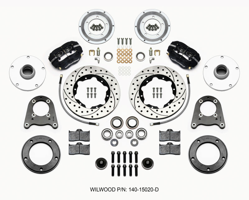 WIL Dynalite Brake Kit - Wilwood Forged Dynalite-M Front Kit 10.75in Drilled 1950-1955 MG-TD/TF