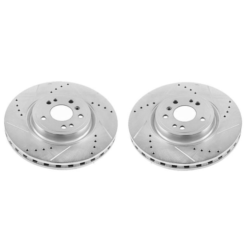 PSB Evolution Drill/Slot Rotor - Power Stop 16-17 Mercedes-Benz GLE300d Front Evolution Drilled & Slotted Rotors - Pair