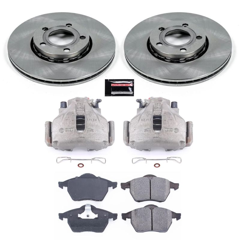 PSB Autospecialty Kit w/Cals - Power Stop 96-98 Audi A4 Front Autospecialty Brake Kit w/Calipers
