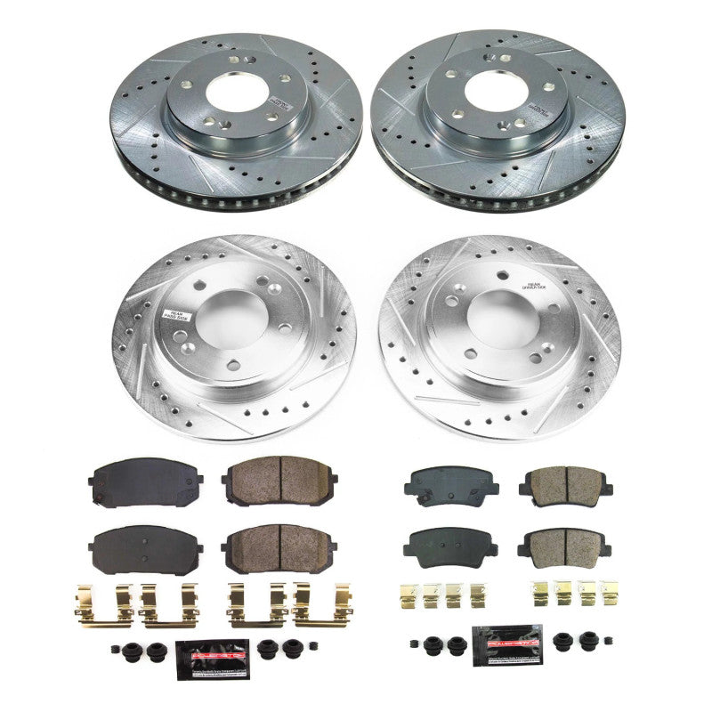 PSB Z23 Evolution Kit - Power Stop 21-22 Hyundai Elantra Front & Rear Z23 Evolution Brake Kit