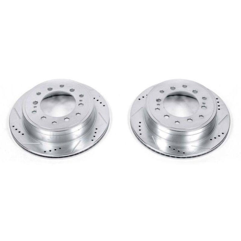 PSB Evolution Drill/Slot Rotor - Power Stop 10-19 Lexus GX460 Rear Evolution Drilled & Slotted Rotors - Pair