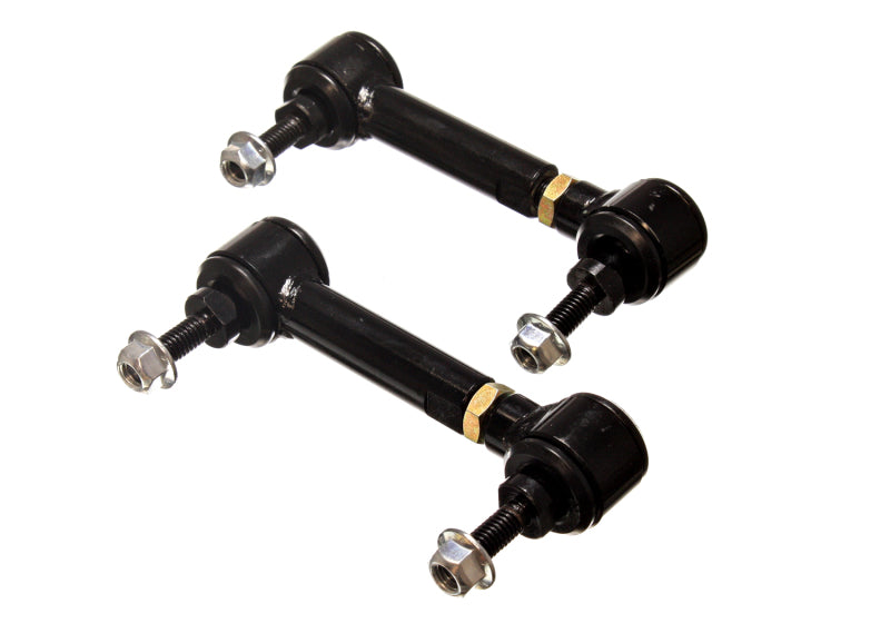 ES End Links - Black - Energy Suspension Universal Black 3-3/4in-4-3/4in inAin Range Pivot Style End Link Set