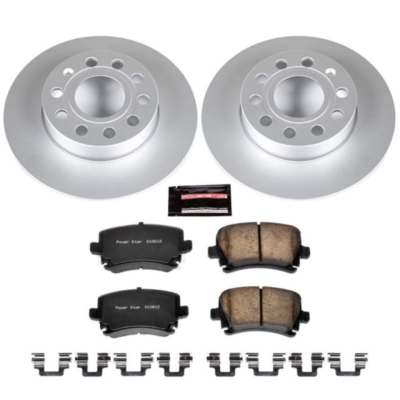 PSB Z23 Evolution Coated Kit - Power Stop 2008 Audi A3 Rear Z23 Evolution Sport Coated Brake Kit