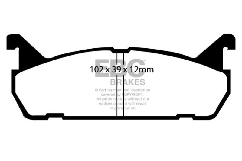 EBC Ultimax2 Brake Pad Sets - EBC 91-96 Ford Escort 1.8 Ultimax2 Rear Brake Pads