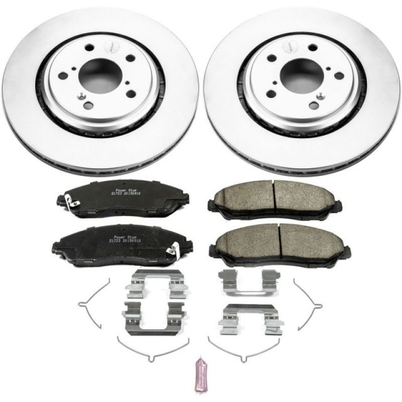 PSB Z17 Evolution Coated Kit - Power Stop 17-19 Acura MDX Front Z17 Evolution Geomet Coated Brake Kit