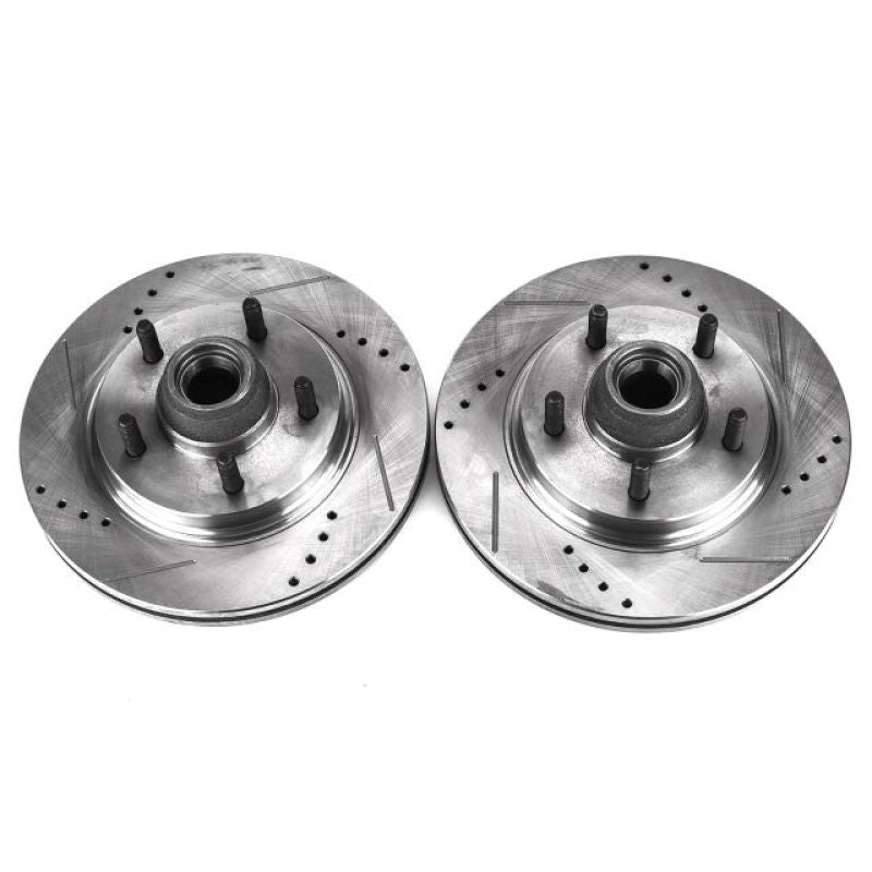PSB Evolution Drill/Slot Rotor - Power Stop 00-03 Ford F-150 Front Evolution Drilled & Slotted Rotors - Pair