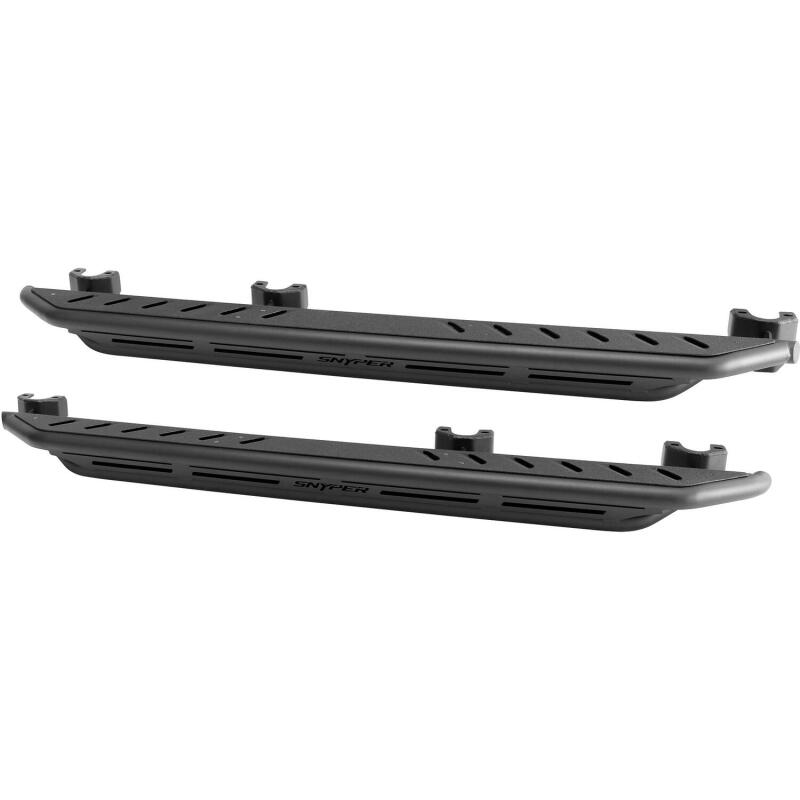 WES Snyper Rock Rail Steps - Westin/Snyper 07-17 Jeep Wrangler Unlimited Triple Tube Rock Rail Steps - Textured Black