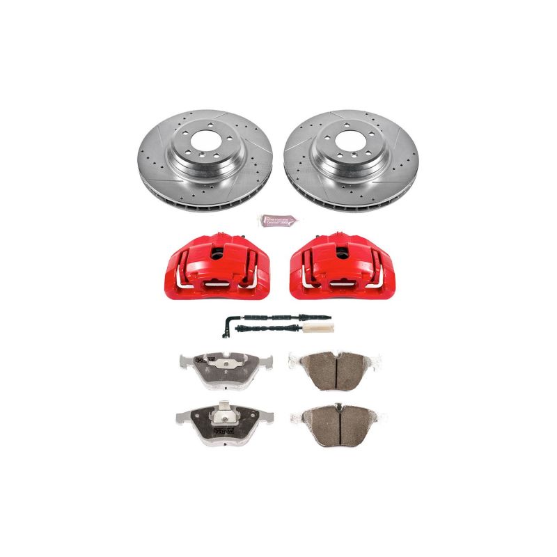 PSB Red Calipers - Power Stop 07-09 BMW 335i Front Z26 Street Kit w/Cals