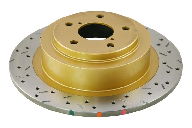 DBA 4000 Slot&Drill Rotors - DBA 01-04 Outback 2.5L/3.0 H6 Rear Drilled & Slotted 4000 Series Rotor
