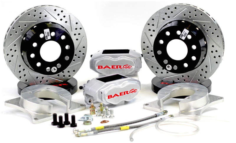 BAE SS4 Brake Kits - Baer Brakes Rear Ends w/ Ford 9in Early Big Bearing HE 11in SS4+ DS Rear SDZ Brake Kit - Clear