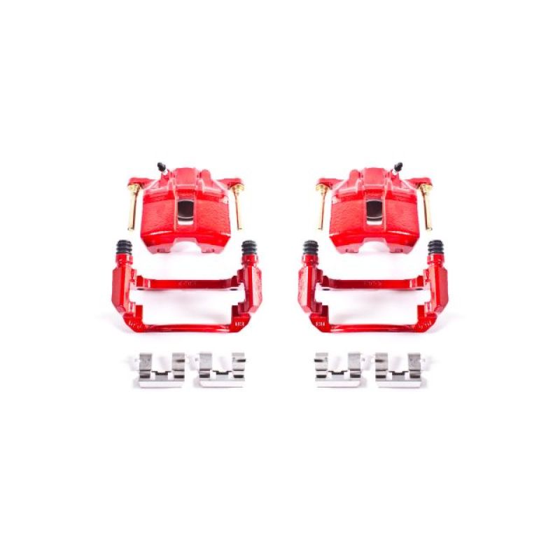 PSB Red Calipers - Power Stop 03-07 Honda Accord Front Red Calipers w/Brackets - Pair