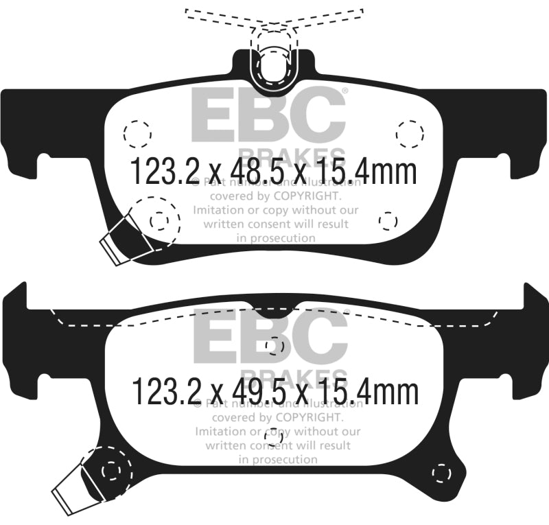 EBC Greenstuff Brake Pad Sets - EBC 2016+ Buick Envision 2.0L Turbo Greenstuff Rear Brake Pads
