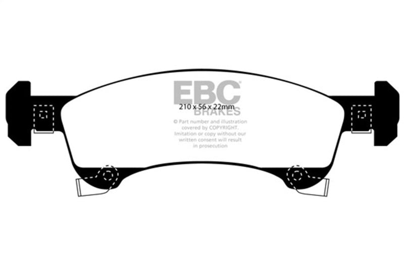 EBC Extra Duty Brake Pad Sets - EBC 02-06 Ford Expedition 4.6 4WD Extra Duty Front Brake Pads