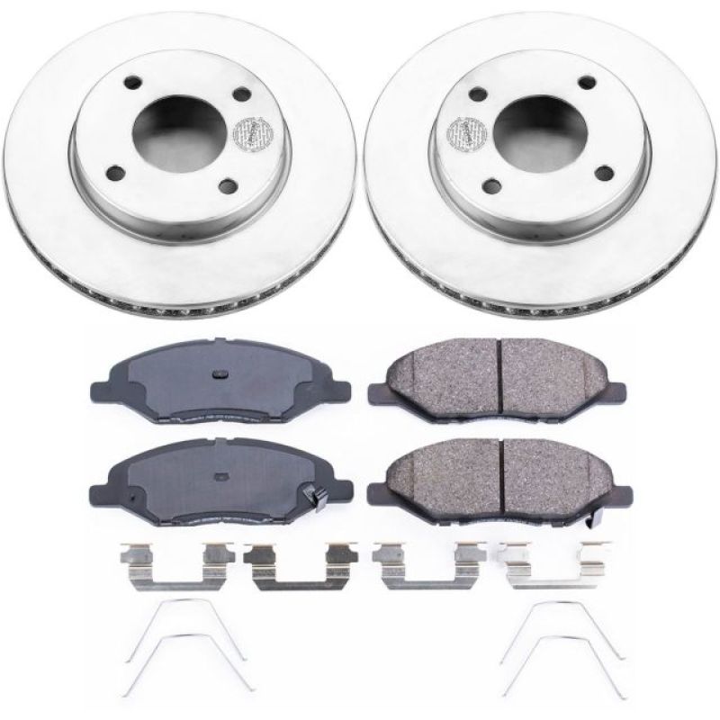 PSB Z17 Evolution Coated Kit - Power Stop 09-11 Nissan Versa Front Z17 Evolution Geomet Coated Brake Kit
