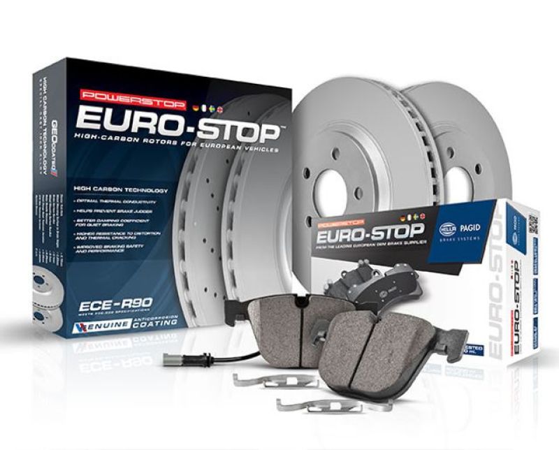 PSB Euro-Stop Kit - Power Stop 04-09 Audi S4 Front Euro-Stop Brake Kit