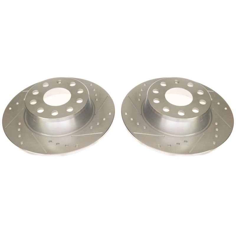 PSB Evolution Drill/Slot Rotor - Power Stop 2019 Volkswagen Jetta Rear Evolution Drilled & Slotted Rotors - Pair