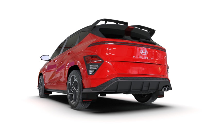 RAL UR Blk Flap/Rd Logo - Rally Armor 24-25 Hyundai Kona N Line Black UR Mud Flap - Red Logo