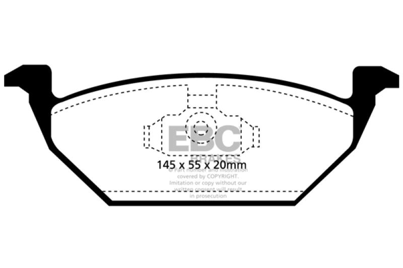 EBC Redstuff Brake Pad Sets - EBC 98-99 Volkswagen Beetle 2.0 Redstuff Front Brake Pads