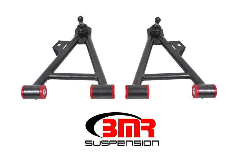 BMR Control Arms - BMR 94-04 Mustang Lower Non-Adj. A-Arms (Coilover Only) w/ Tall Ball Joint (Poly) - Black Hammertone