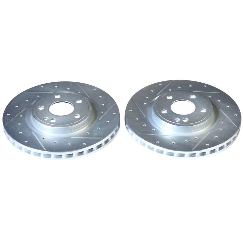 PSB Evolution Drill/Slot Rotor - Power Stop 17-19 Infiniti QX30 Front Evolution Drilled & Slotted Rotors - Pair