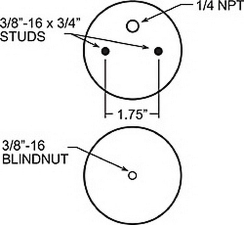 FIR Replacement Air Springs - Firestone Ride-Rite Replacement Bellow 267C (For Kit PN 2071 / 2100 / 2153 / 2170) (W217606781)