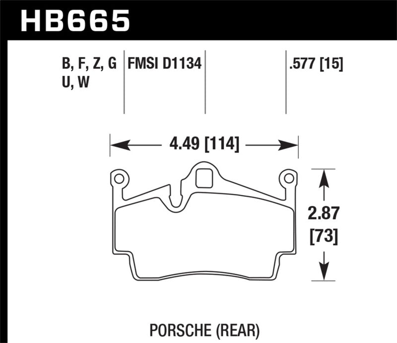HAWK Ceramic Brake Pad Sets - Hawk 2014-2015 Porsche Cayman Performance Ceramic Street Rear Brake Pads
