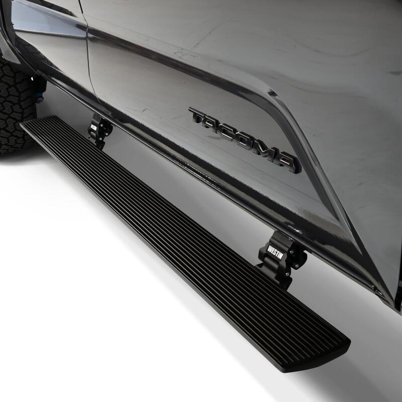 WES Running Boards - Pro-e - Westin 2024 Toyota Tacoma Double Cab Pro-E Electric Running Boards - Textured Black