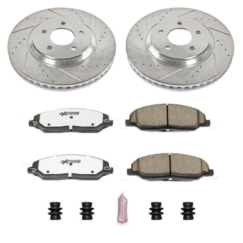PSB Z26 Street Warrior Kit - Power Stop 05-10 Ford Mustang Front Z26 Street Warrior Brake Kit