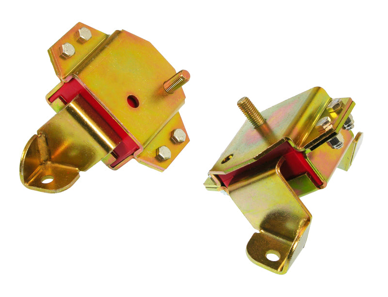 PRO Engine Mounts - Red - Prothane 84-95 Ford Mustang 5.0L Motor Mounts - Red