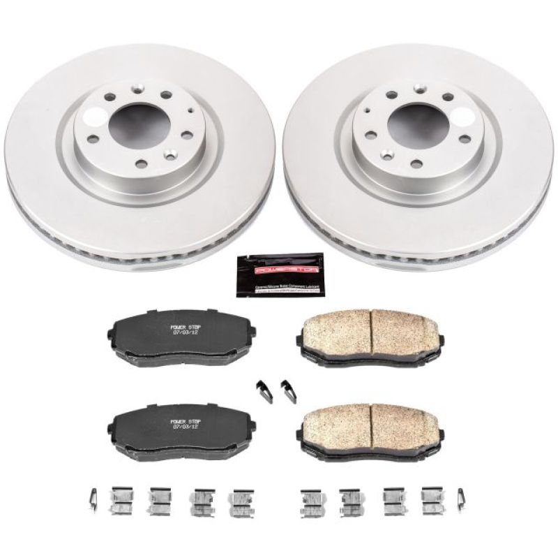 PSB Z17 Evolution Coated Kit - Power Stop 07-15 Mazda CX-9 Front Z17 Evolution Geomet Coated Brake Kit