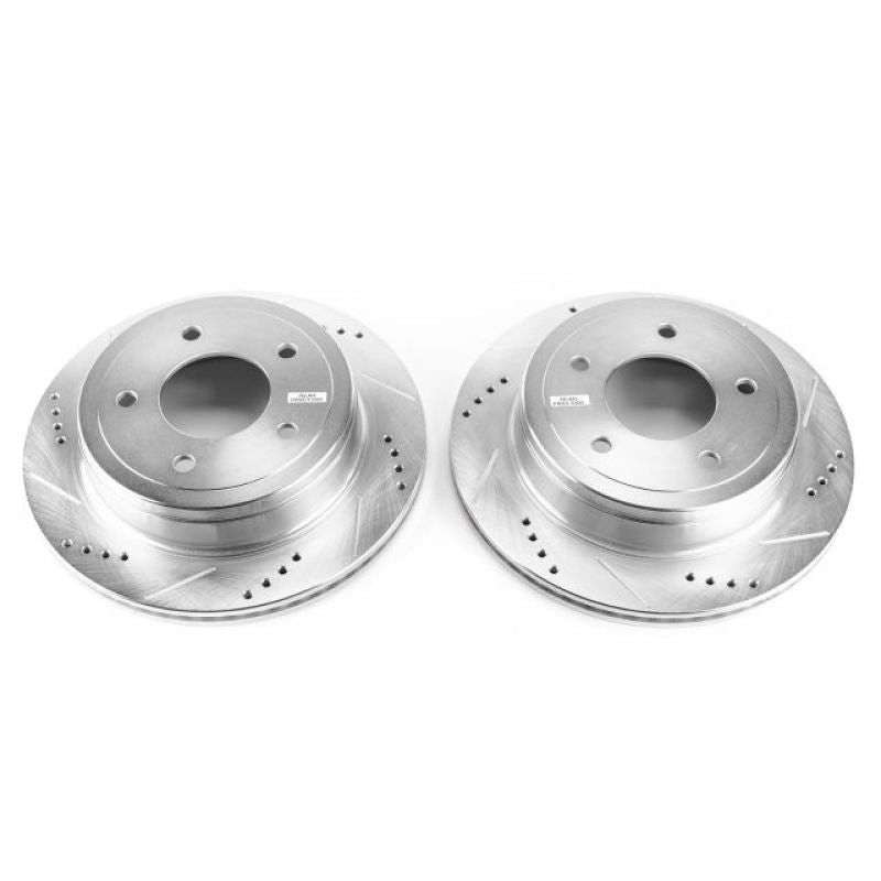 PSB Evolution Drill/Slot Rotor - Power Stop 04-07 Ford E-150 Rear Evolution Drilled & Slotted Rotors - Pair