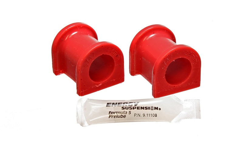 ES Sway Bar Bushings - Red - Energy Suspension 03-05 Mitsubishi Lancer EVO 8 Red 22mm Rear Sway Bar Bushings