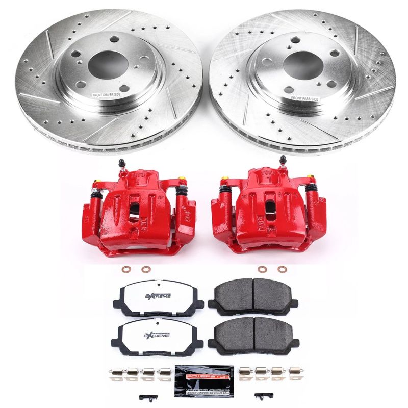 PSB Z36 Truck & Tow Kit w/Cals - Power Stop 01-07 Toyota High Lander Front Z36 Truck & Tow Brake Kit w/Calipers