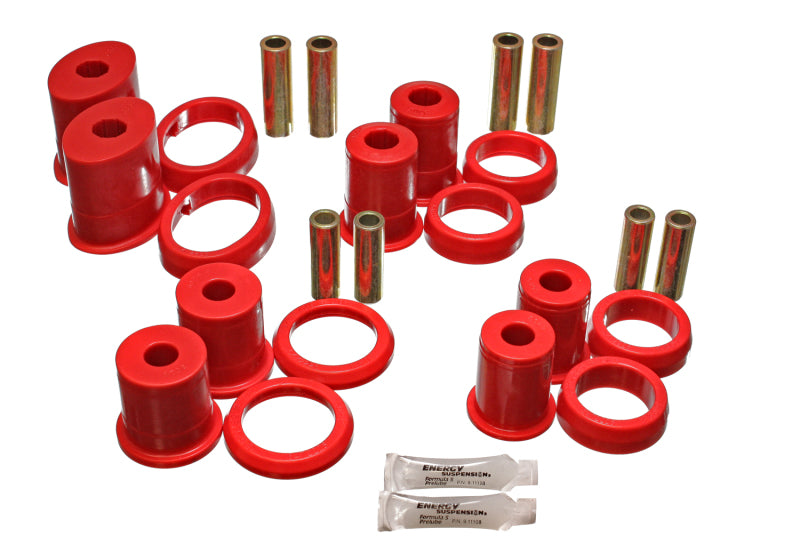 ES Cntrl Arm Bushings - Red - Energy Suspension Rear Lower Control Arm Bearing W/Thrust Washer - Red