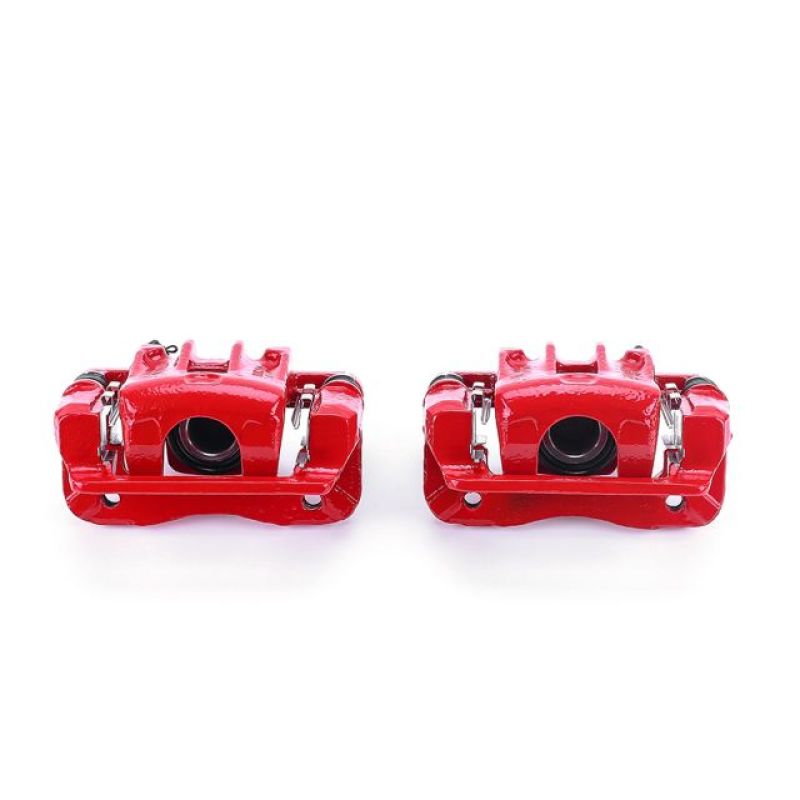 PSB Red Calipers - Power Stop 99-05 Hyundai Sonata Rear Red Calipers w/Brackets - Pair