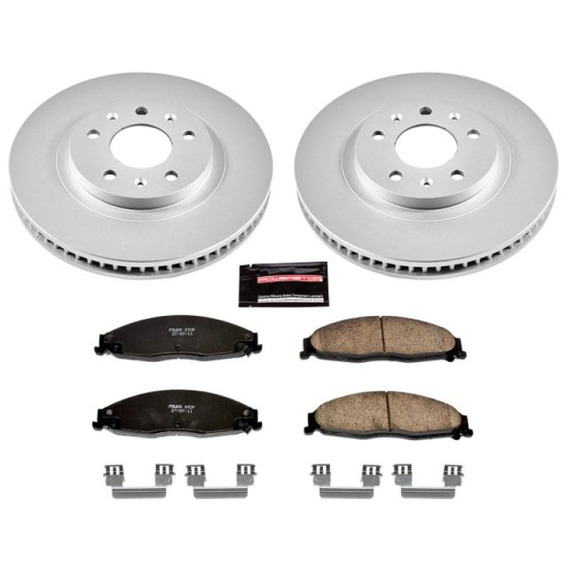 PSB Z17 Evolution Coated Kit - Power Stop 03-07 Cadillac CTS Front Z17 Evolution Geomet Coated Brake Kit