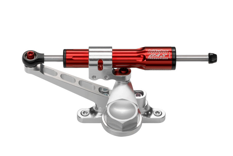 BIT KITC Steering Damper Kits - Bitubo KITC Steering Damper Kit Under Instruments Mounting With Red Shock Absorber