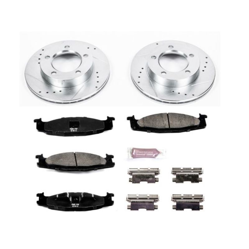 PSB Z23 Evolution Kit - Power Stop 94-96 Ford Bronco Front Z23 Evolution Sport Brake Kit